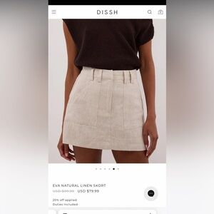DISSH Eva Natural Linen Skort